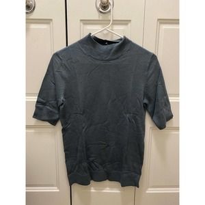 Ann Taylor Short Sleeve Mockeneck Sweater Top